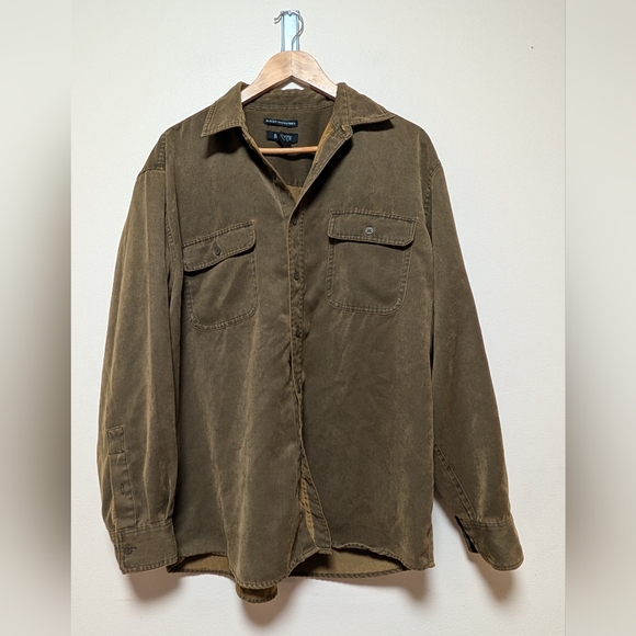 Bruno Other - Bruno Men’s Lightweight Sueded Microfiber Shirt Jacket Brown Size L